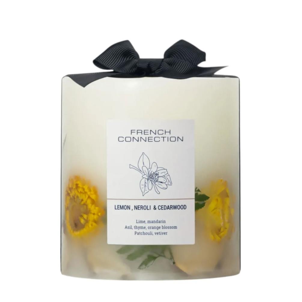 French Connection Lemon, Neroli & Cedarwood Pillar Candle 9.5cm x 10.5cm £25.19